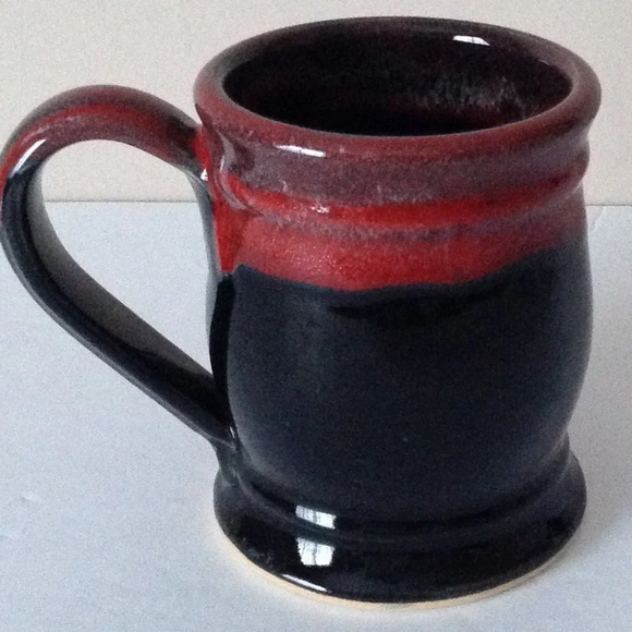 McDonald Gray Fox Pottery Barrel Style Coffee Tea Cup Brown Mug Drinking Kitchen - Picture 2 of 4